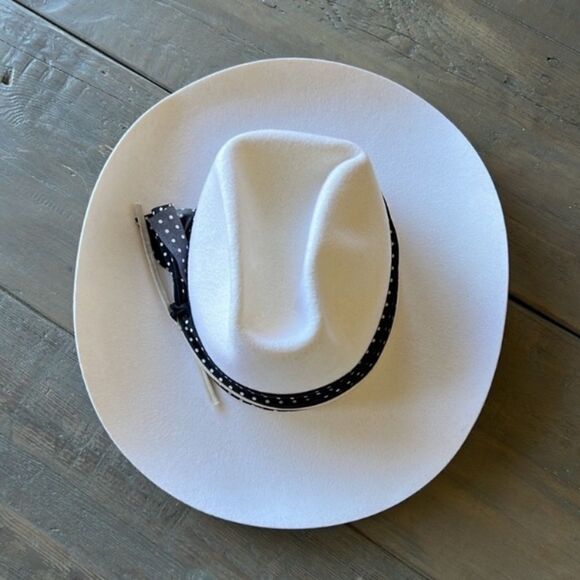 Free People Stacked Dot Felt Hat One Size - Picture 4 of 13